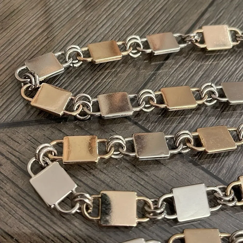 CHAPS Two-tone Stud Metal Chain Belt